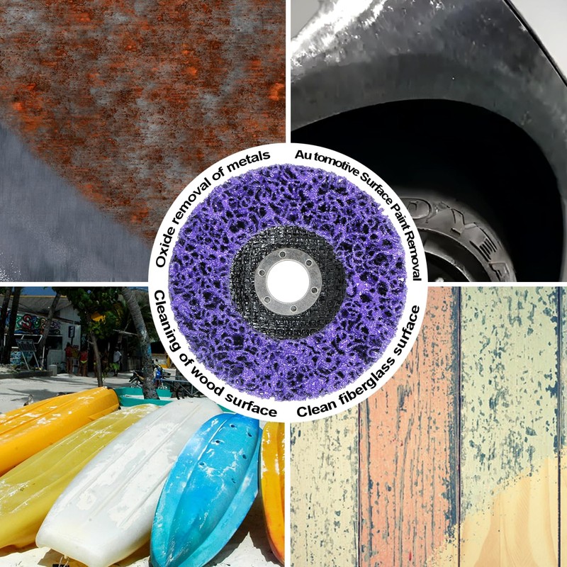 WelderElite Paint Stripping Discs 12-Pack, 4-1/2" Purple Strip Disc Wheel
