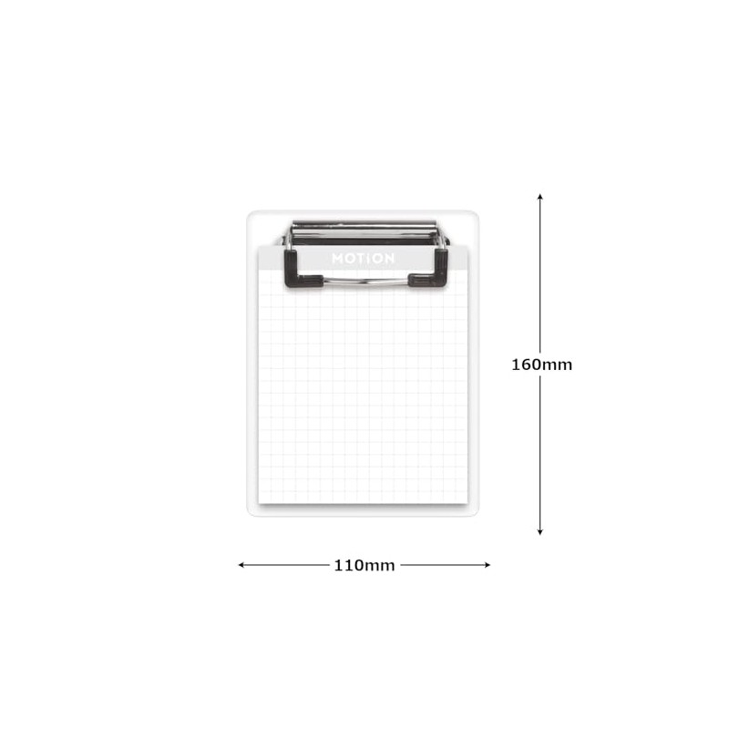 Kamio Japan 225565 MOTiON Clear Binder Memo, White