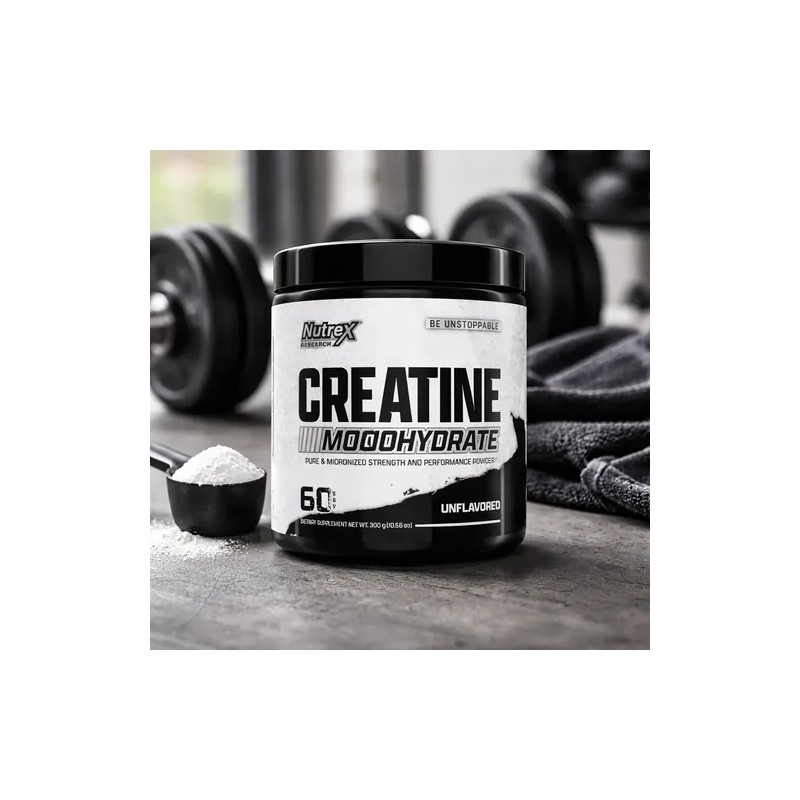 Nutrex Creatina Monohidratada En Polvo 300g 60 Servicios