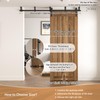 CCJH 7FT Ceiling Mount Bracket Sliding Barn Door Hardware Kit