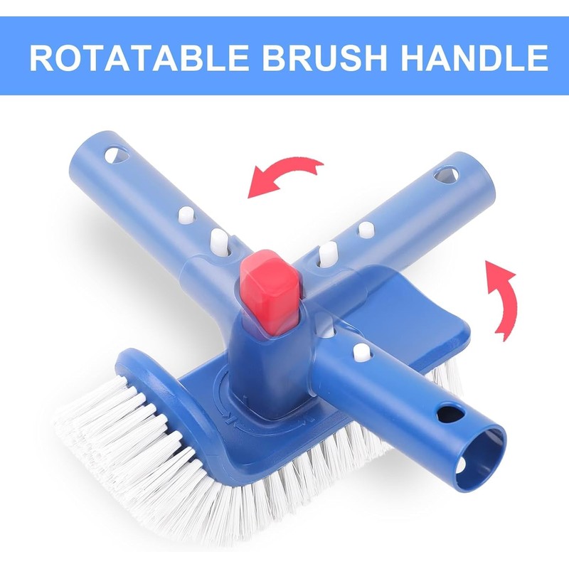 Liyquint Upgraded Aluminum Pool Brush Head – Heavy Duty Scrub