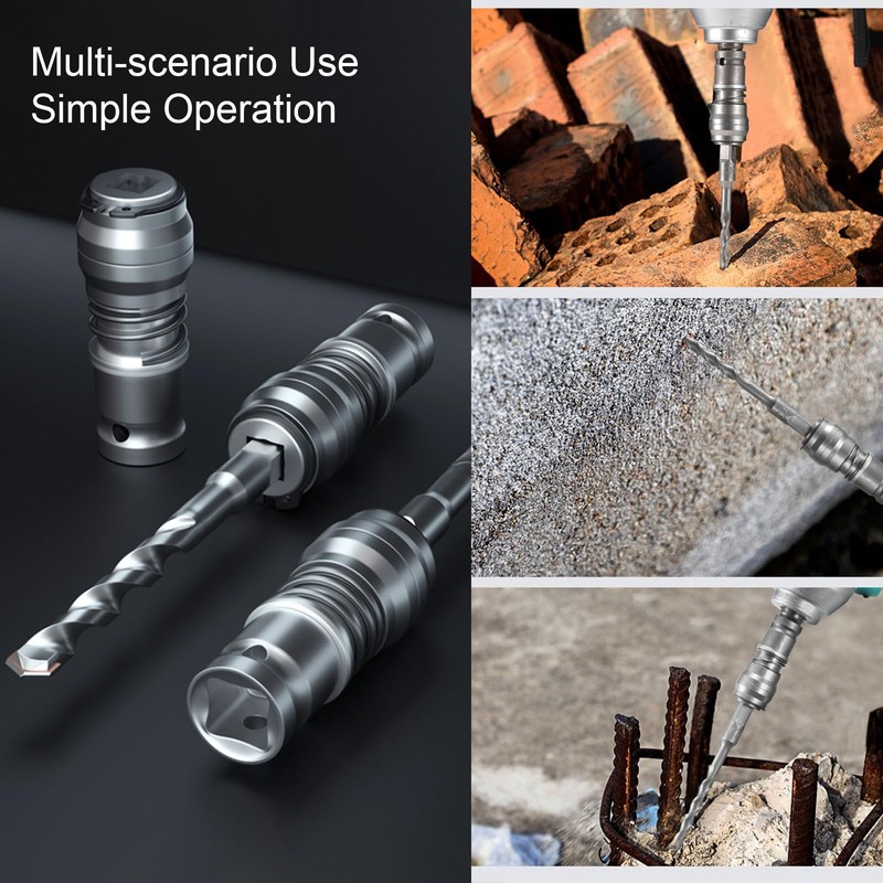 Impact Wrench to Electric Hammer Drill Converter Chuck ElectricWrench Adapter