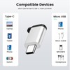leizhan USB C Adapter (2 Pack, Silver) Type C Male