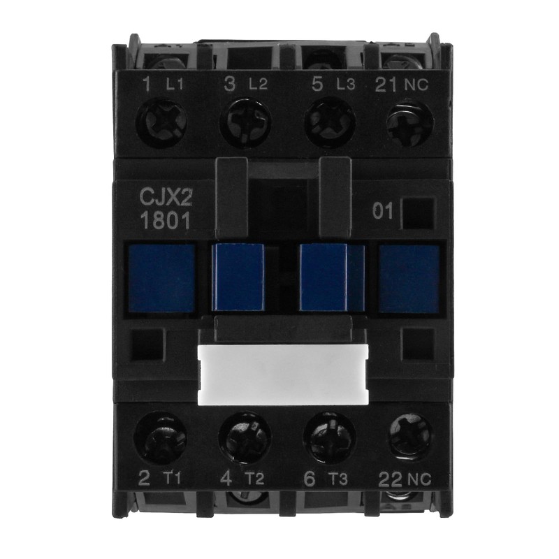 Baomain 3-Pole DC Contactor CJX2-1801 24VDC Coil, 3NO+1NC Auxiliary, 660V