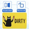 2pcs Double-Sided Black Cat Clean Dirty Dishwasher Magnet