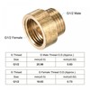 sourcing map Brass Extension Pipe Fitting 10mm G1/2 Female to