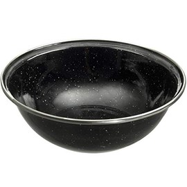 Highlander Deluxe Enamel Bowl Camping - Black