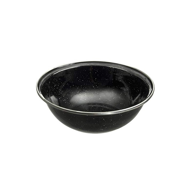 Highlander Deluxe Enamel Bowl Camping - Black