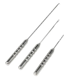 BCBF Pack of 3 Bait Needles, Bait Needle Drill Tool Set, Aluminium Alloy Bait Needle Fish Drill Rigging Tool Kit for Making Rigs, Fishing Accessories, Bait Needle Fishing
