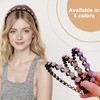 Flower Crystal Headbands for Women Non Slip, Wave Rhinestone Head