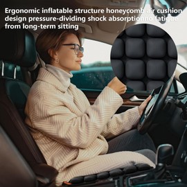 Cojín de Viaje Sodurue, Cojín para Asientos de Avión para Vuelos Largos, Cojín Inflable con Aire Tipo Prensa para Coche, Oficina, Estadio, Soporte Ergonómico y Cómodo (36 Bolsas)
