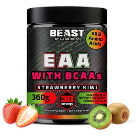 Beast Pharm EAA Essential Amino Acid BCAA Powder 30 Serving Strawberry Kiwi