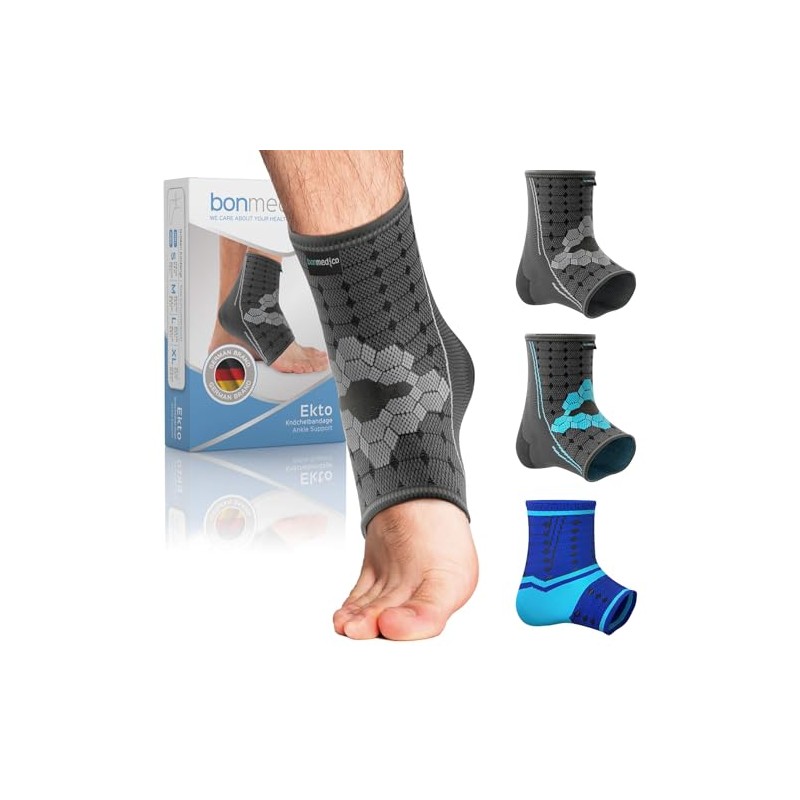 bonmedico Professional Tasano Ankle Bandage – Compression Support for Stability