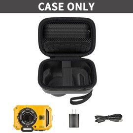 GWCASE Case Compatible with PIXPRO WPZ2 Rugged Digital Camera, Travel Storage Protective Holder for Point and Shoot Digital Cameras, SD Card, Batteries Accessories- Black (Box Only)