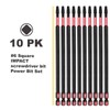 GEINXURN Impact Tough #2 Square 6 in. Screwdriver Bits Set,10Pack