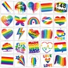 CHARLENT Temporary Rainbow Tattoo, 148 Individual Sheets - Pride Tattoos,