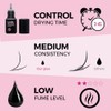 Pegamento de extensión de pestañas negro para mujer, 5 ml,