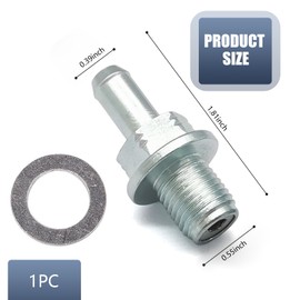 MOXRUQ 045-0357 PCV Valve with Gasket | 17130-PND-A01 OEM Replacement Positive Crankcase Ventilation Valve Compatible with Honda CR-V, Accord, Civic, HR-V, ILX | Direct Fit, Silver