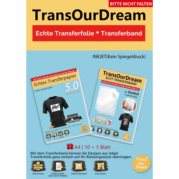 TransOurDream (10 Sheets Dark 5.0 Transfer Film + 5 Sheets