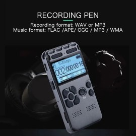 Rechargeable LCD Digital Audio Sound Voice Recorder Dictaphone MP3 Player