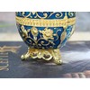VOANZO Retro Creative Metal Toothpick Holder Flower Pattern Egg Shape