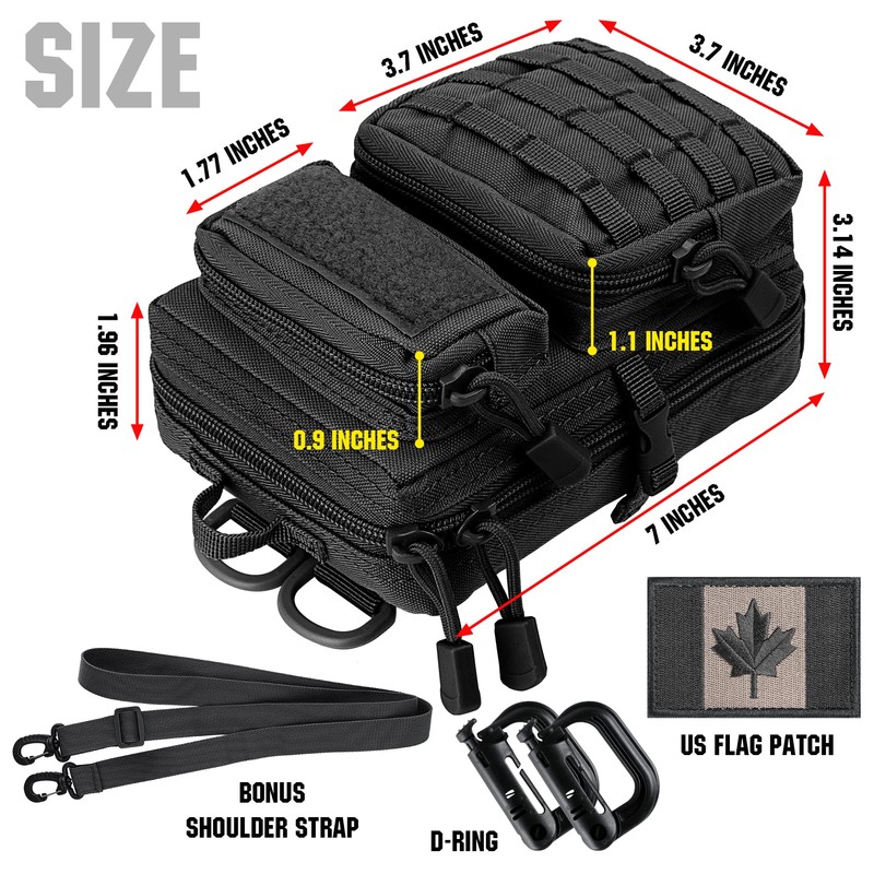 bvya Tactical Molle Utility Pouch Compact Tool Pouch Mini Waist