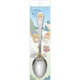 San-x Rilakkuma "Komorebi Camp" Stainless Steel Spoon KA20101 H 7.3 x W 1.6 x D 0.2 inches (18.6 x 4 x 0.5 cm)