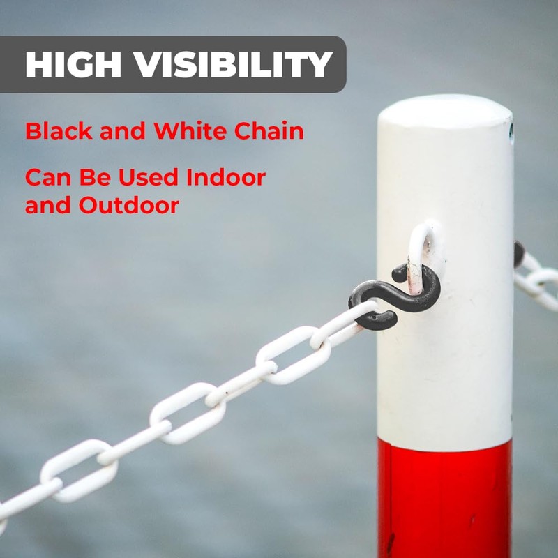 Berry 5 Meter 6MM Plastic Chain - Black & White