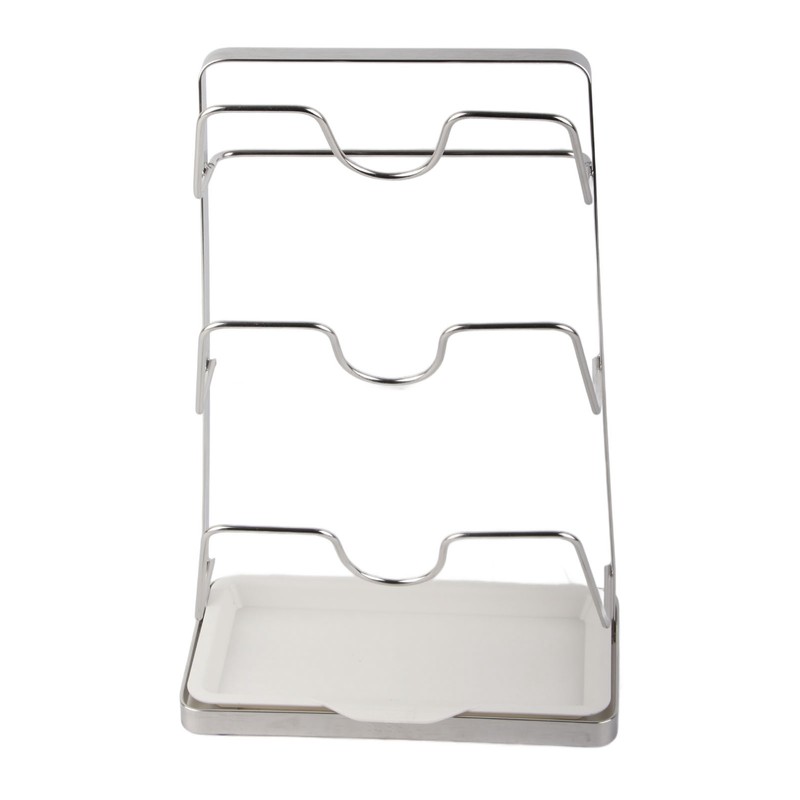 Wall Mounted Pot Lid Rack 304 Stainless Steel Punch Free