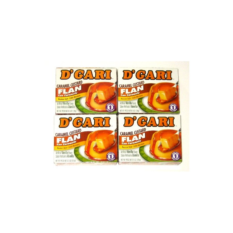 D'GARI Carmel Custard Flan Mexican Style - 5 Oz (4-Pack)