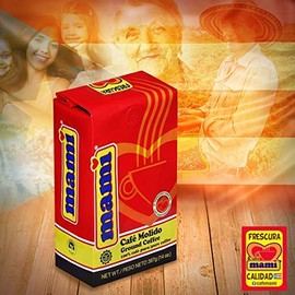 CAFE MAMI KIT, 100% Puerto Rican Premium Ground Coffee, 42oz (3 units of 14oz) + (1) Limited Edition Puerto Rican Sticker by Artist Jose Hoffman
