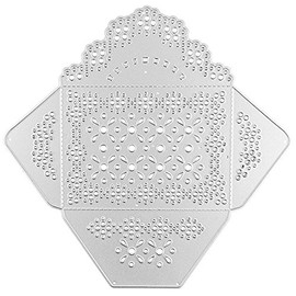 Ideen mit Herz Cutting template, envelope, 16 cm x 16.2 cm, suitable for standard die cutting machines, for designing envelopes, Valentine's Day, Mother's Day, birthday, Christmas, voucher, money gift