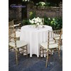 1 Pack High Quality Round Tablecloth, 90 Inch, White Polyester