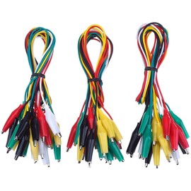 Fasizi 30 Piece Test Leads with Alligator Clips Set Insulated Test Cable Double End Clips 19.7 Inches