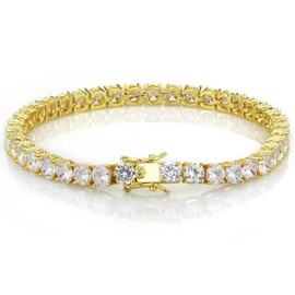 michooyel Tennis Bracelet Iced Out Diamond Bracelet Prong-Setting 5A Cubic Zirconia Bracelet for Men Women 3mm 4mm 5mm 6mm, 6.5/7/8/9 Inches, 7 Inches