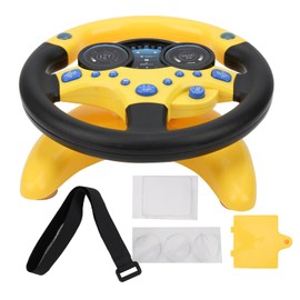 Tefola - Volante para Niños, Volante de Juguete para Carro con Base, Juguetes Aprendizaje Temprano Niños, Regalo Cumpleaños, Material ABS de Alta Calidad