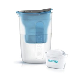 Brita Maxtra Plus Water Filter, Pot Fan, Blue, Filtered Water Capacity: 0.3 gal (1.0 L), Total Capacity: 0.4 gal (1.5 L), Includes 1 Cartridge