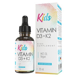 Vitamin D3 + K2 Drops Kids, Especially for Children, Laboratory Tested and Vegan - Made in Germany