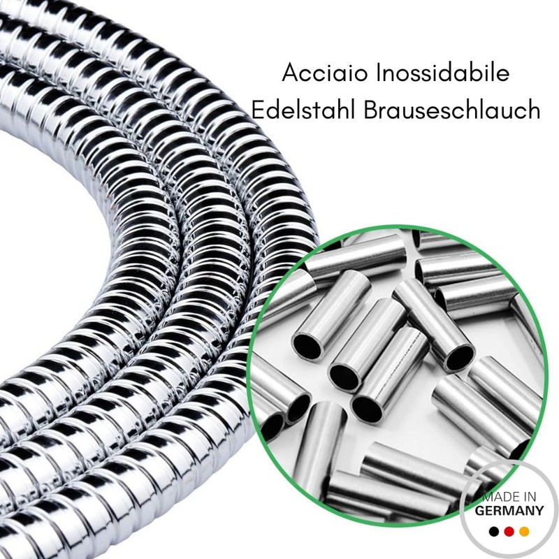 Schläfer 802590 Flexible Universal Stainless Steel Shower Hose with Universal