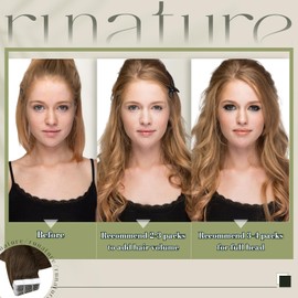 RUNATURE Brown Tape Extensions Real Hair 60 cm Long Remy Tape-In Extensions Real Hair Tape Real Hair Extensions Silky Hair Colour #4 Brown 20 Pieces 50 g