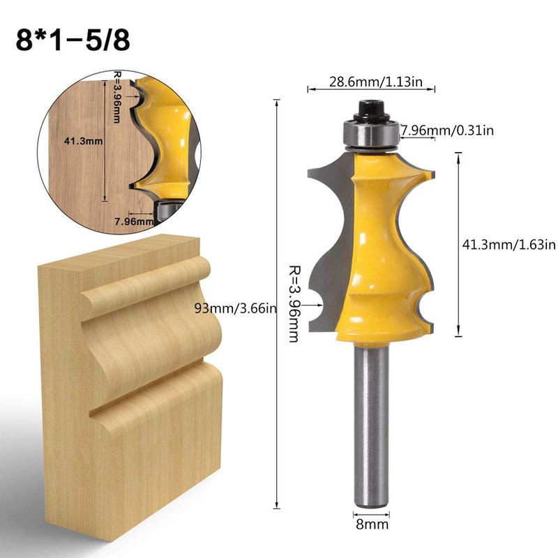 Precise Architectural Moulding Cutter Set, Durable Trimming Cutter, High Hardness