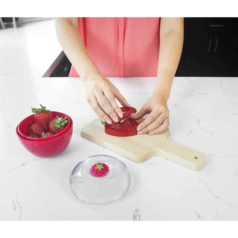 Joie Strawberry Slicer, Perfectly Even Fruit Cutter Tool, Ideal for