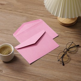 Tanshuqin 50 Pack Pink Envelopes 5-1/5 x 7-1/5 Envelopes A7 Invitation Envelopes for Personalize Gift Cards, Wedding, Baby Shower, Mailing, Birthday Party