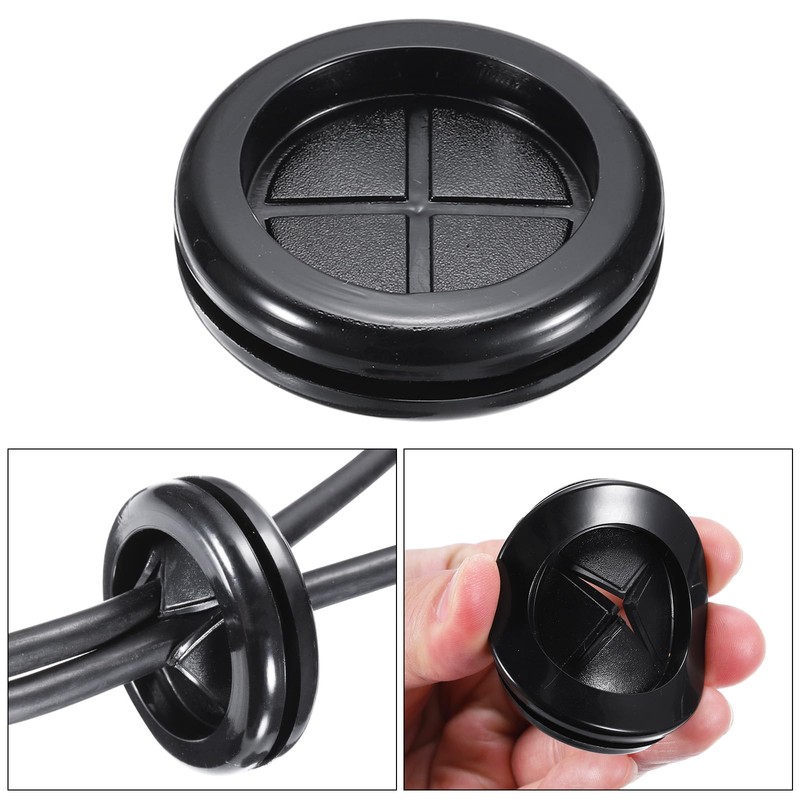 QUARKZMAN Rubber Sleeve Round Mounted on Both Sides, Diameter 38