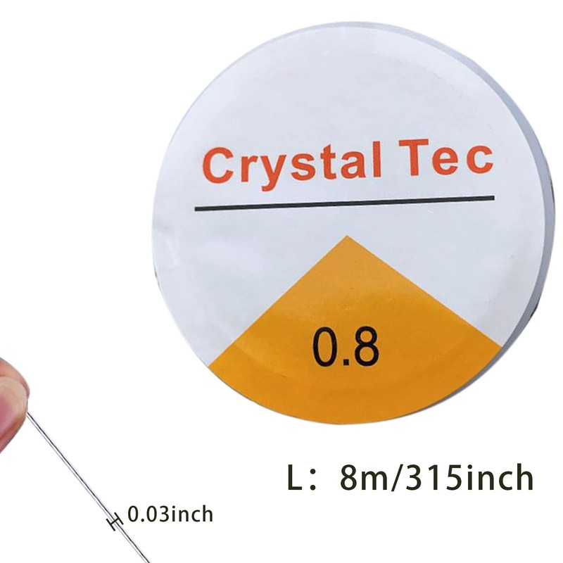 Clear Stretch Elastic 0.8mm 8 metres Elastic Beaded String for