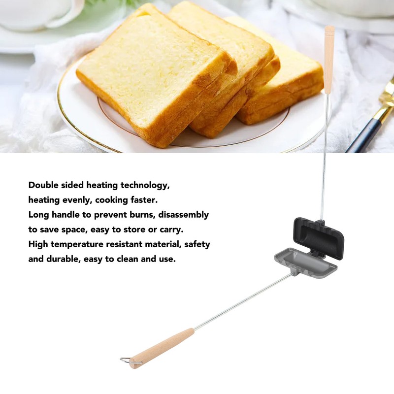 Double Sided Sandwich Baking Pan Portable Outdoors Frying Pan With