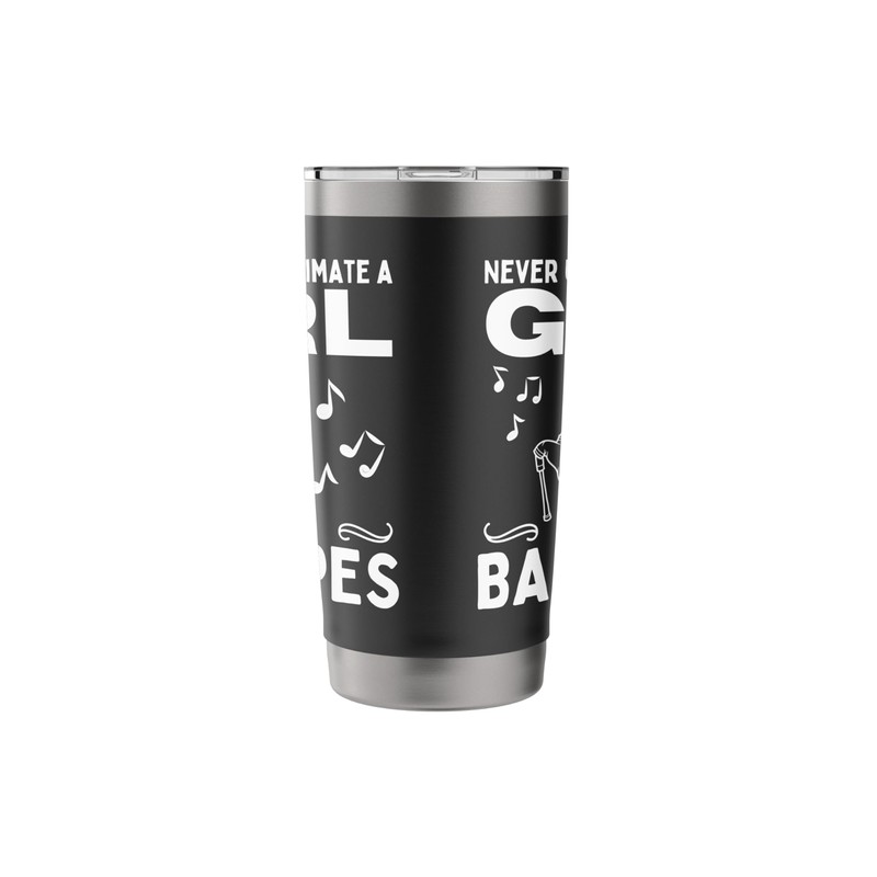 Never Underestimate A Girl With Bagpipes Women Bagpiper Stainless Steel