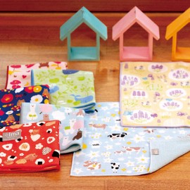 Imabari Usare Handkerchief Towel, Cute Gauze, Pile, Gift (Good Night Otter)