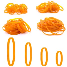Elastic Bands Heavy Duty 100Pcs 2.5/4/5/7cmThick rubber bands Natural Strong Money Elastic Bands Wide Rubber Band Stationary Stretchable Bands for Home School Office Workshop Accessories,Yellow