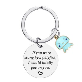 Friendship Gifts Keychains for Women Best Friends If You Were Strung by a Jellyfish Keychain for Best Friend Christmas Birthday Gifts for BFF Gifts for Women Girls Key Ring